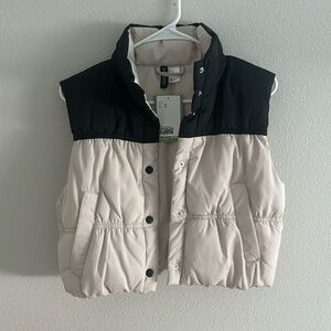 H and M PUFF VEST monochrome with tags